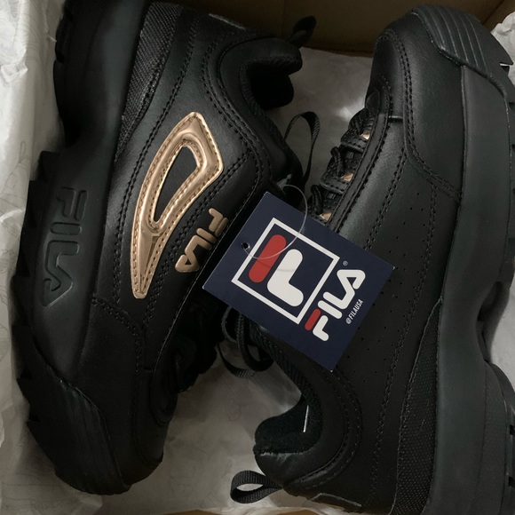 fila disruptor black rose gold